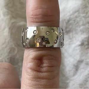 Designer inspired etoile wide cz band. Sz 6. New